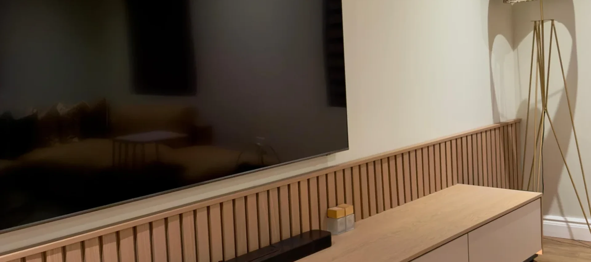 Custom television wall and joinery installation
