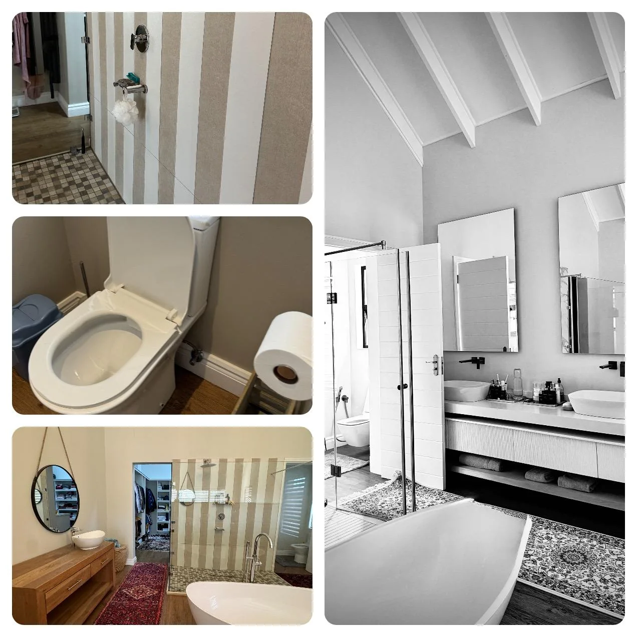 Before and after bathroom transformation